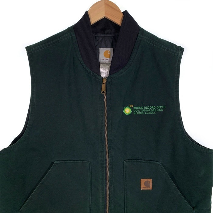 00`s Carhartt カーハート Duck Work Vest ダック ワーク ベスト グリーン V02 SPC Size X-Large Regular 福生店