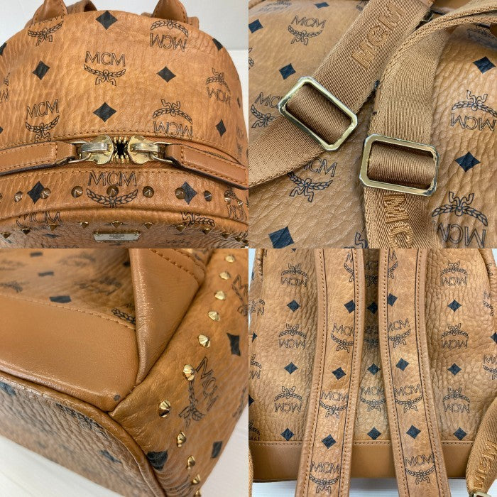 MCM エムシーエム スターク スタッズアウトライン ヴィセトスバックパック リュック ブラウン MMK8AVE61CO001 瑞穂店