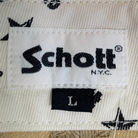 Schott ショット DOUBLE PLEATED T/C SHORTS プリーツ ショート ハーフ パンツ カーキ Size L 福生店