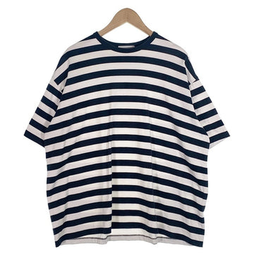 Graphpaper グラフペーパー クルーネック ボーダーTシャツ ブラック ホワイト GU223-70010B Size 2 福生店