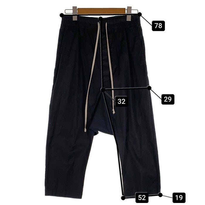 Rick Owens リックオウエンス 17SS ドローストリング サルエルパンツ ブラック コットン イーストランド RU17S9381-TE Size 48 福生店