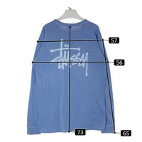 STUSSY ステューシー ビッグロゴ ロングTシャツ ブルー sizeL 瑞穂店