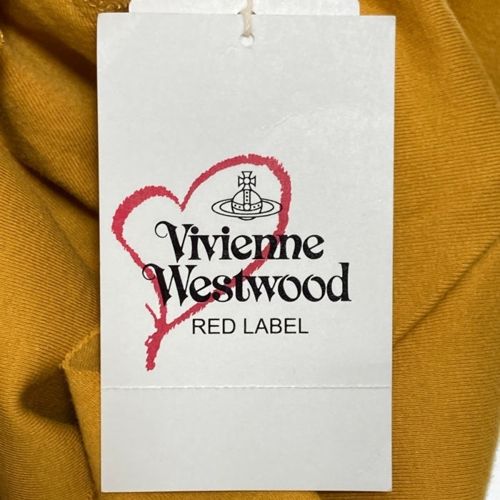 Vivienne Westwood ヴィヴィアンウェストウッド RED LABEL レッドレーベル チェーン風プリント 変形カットソー イエロー sizeS 瑞穂店