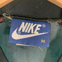 80s NIKE ナイキ AIR JORDAN エアジョーダン ナイロン ジップアップ ジャケット ブラック レッド Size M 福生店