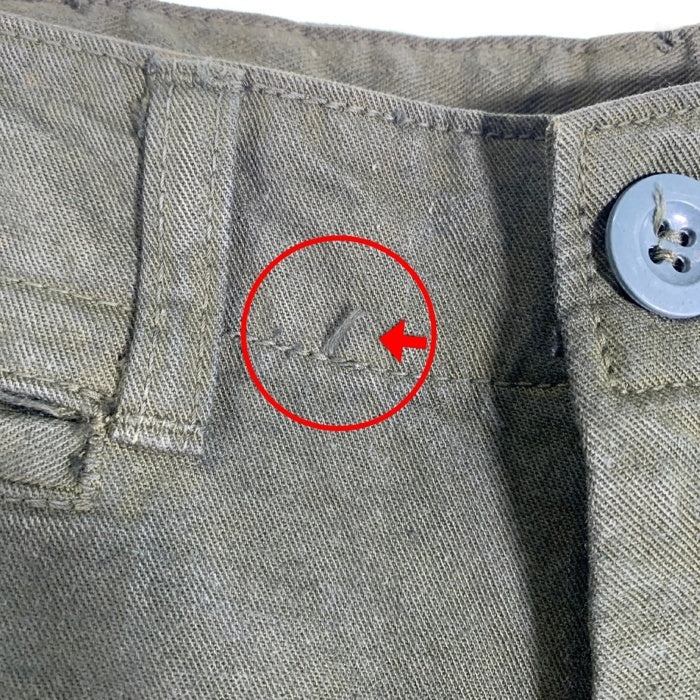 Schott ショット ミリタリートラウザーパンツ グリーン ボタンフライ 日本製 やや厚手 Size M-R 福生店