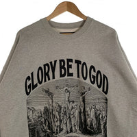 EXAMPLE エグザンプル 22SS GBTG LOGO CREWNECK プリント クルーネックスウェットトレーナー グレー Size XL 福生店