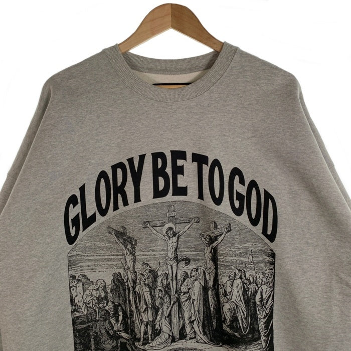 EXAMPLE エグザンプル 22SS GBTG LOGO CREWNECK プリント クルーネックスウェットトレーナー グレー Size XL 福生店