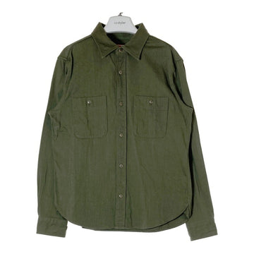 UES ウエス コットン ムラサテン ワークシャツ オリーブ size4 瑞穂店