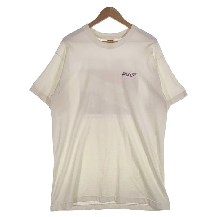 90's~ BREW CITY ブリューシティ クラフトビール プリントTシャツ ホワイト フルーツオブザルーム USA製 Size XL 福生店