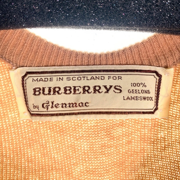 BURBERRYS バーバリー by Glenmac 羊毛 ラムズウール Vネック セーター ベージュ スコットランド製 Size M相当 福生店