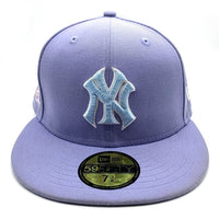 NEW ERA ニューエラ THE CAP 59FIFTY FRAGRANT LAVENDER ニューヨークヤンキース ベースボールキャップ サイドパッチ ラベンダー Size 7 3/8 (58.7cm) 福生店