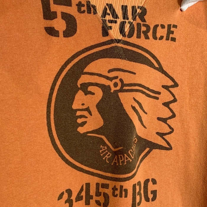 TOYS McCOY トイズマッコイ 5th AIR FORCE 2トーン 後付け スウェットパーカー オレンジ ホワイト Size L 福生店