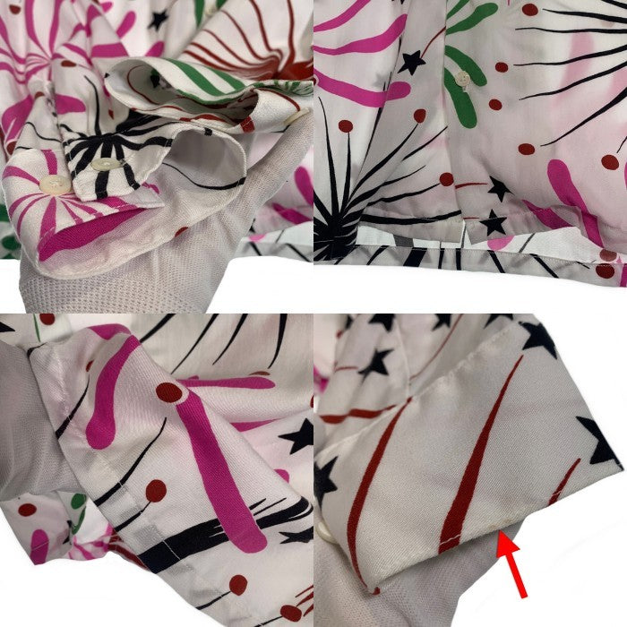 Starry Gate by JELADO ジェラード Westcoast Shirts オープンカラーレーヨンシャツ 花火柄 ホワイト Size M 福生店