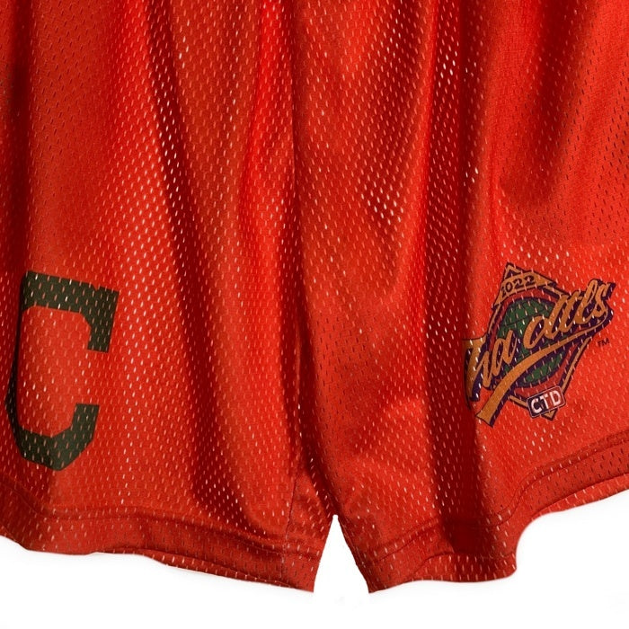 ブランド不明 メッシュ ショーツ ハーフ パンツ オレンジ Size XXL 福生店