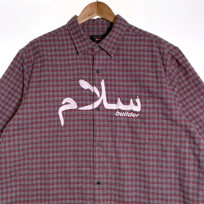 SUPREME シュプリーム 23SS UNDERCOVER アンダーカバー S/S Flannel Shirt ショートスリーブ フランネルシャツ プリント グレー チェック Size L 福生店