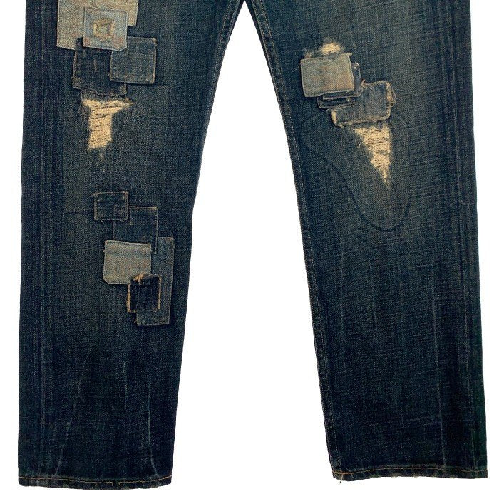 DENIM&SUPPLY RALPH LAUREN デニムアンドサプライ ラルフローレン SLIM スリムテーパードデニムパンツ ダメージリペア加工 インディゴ Size 34×30 福生店