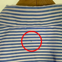 VAUCLUSE STUDIOS Striped Signature Short Sleeve Shirt ストライプシャツ 半袖 ライトブルー Size M 福生店