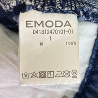 EMODA エモダ サイドオープン スリット デニムフレアパンツ ダークインディゴ size1 瑞穂店