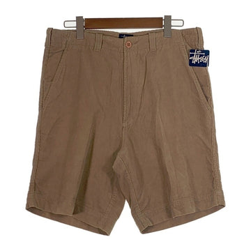 90's STUSSY ステューシー コーデュロイ ショートパンツ ベージュ 紺タグ カンボジア製 デッドストック Size 34 福生店