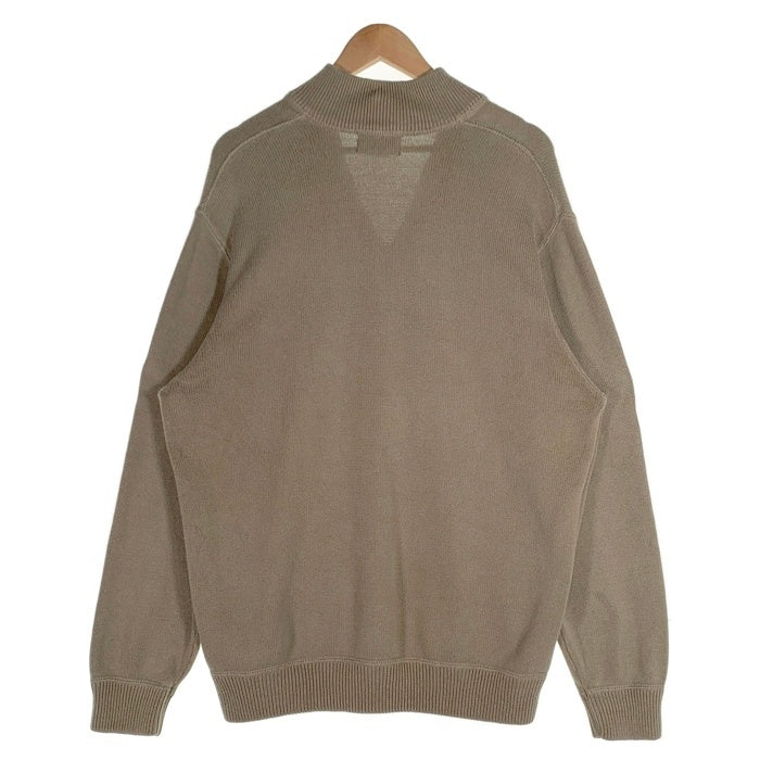 Eddie Bauer エディーバウアー コットン ハーフジップ セーター ベージュ カーキ Size L 福生店