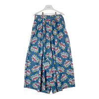 HYSTERIC GLAMOUR ヒステリックグラマー 01203AK04 SUPER HYSTERIC 総柄 デニム サルエル ワイド キュロットパンツ インディゴ×マルチカラー sizeM 瑞穂店