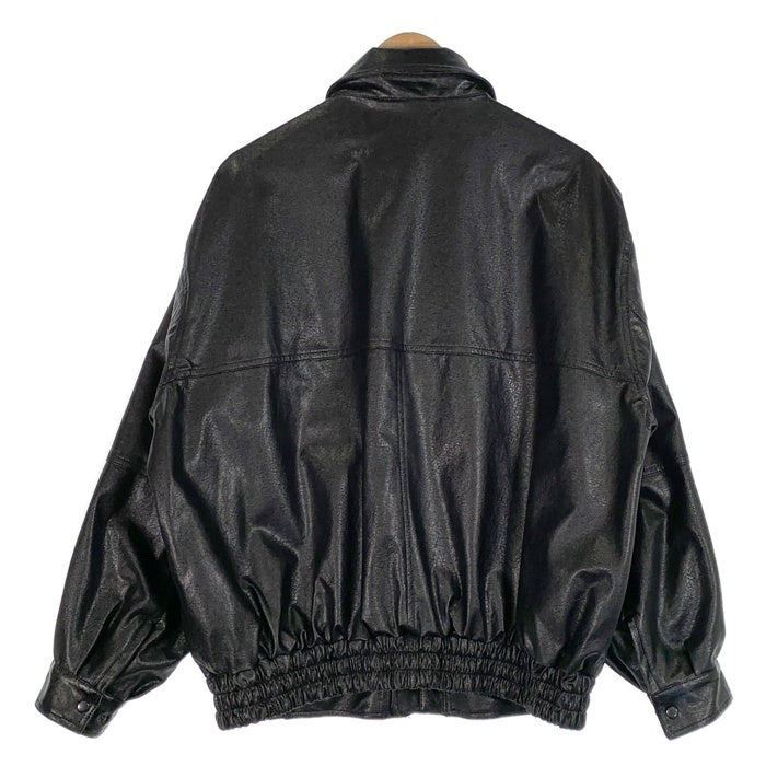 FREAK’S STORE フリークスストア FAUX LEATHER BLOUSON フェイクレザーブルゾン ジップアップジャケット ブラック Size M 福生店