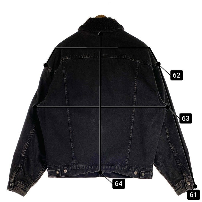 90`s Levi`s リーバイス ブラックデニムボアジャケット トラッカー 70629 4159 USA製 Size L 福生店