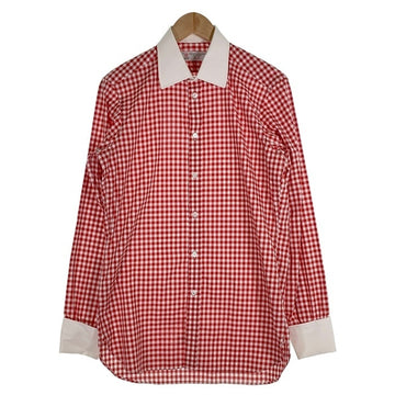 TURNBULL&ASSER ターンブル&アッサー ギンガムチェック クレリックシャツ レッド Size 15 1/2 福生店