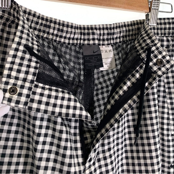 00's NIKE ナイキ ギンガムチェック クロップドパンツ ブラック ホワイト ポリエステル Size M 福生店