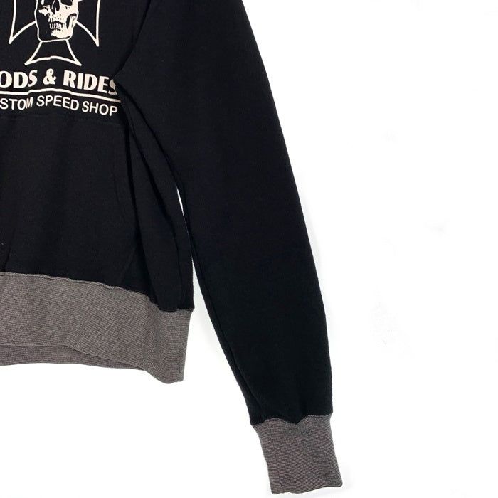 HYSTERIC GLAMOUR ヒステリックグラマー HYS RODS&RIDES プリント プルオーバースウェットパーカー ブラック グレー 02211CF03 Size M 福生店