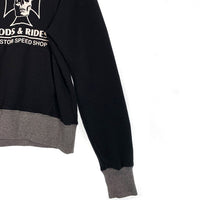 HYSTERIC GLAMOUR ヒステリックグラマー HYS RODS&RIDES プリント プルオーバースウェットパーカー ブラック グレー 02211CF03 Size M 福生店