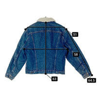 Levi's リーバイス 70608-0216 USA製 ボタン裏527 デニムボアジャケット Gジャン リペア跡有 インディゴ size42 瑞穂店