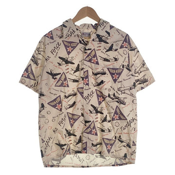BUZZ RICKSONS バズリクソンズ 第12空軍 プリント オープンカラーシャツ 半袖 オフホワイト BR39323 Size L 福生店
