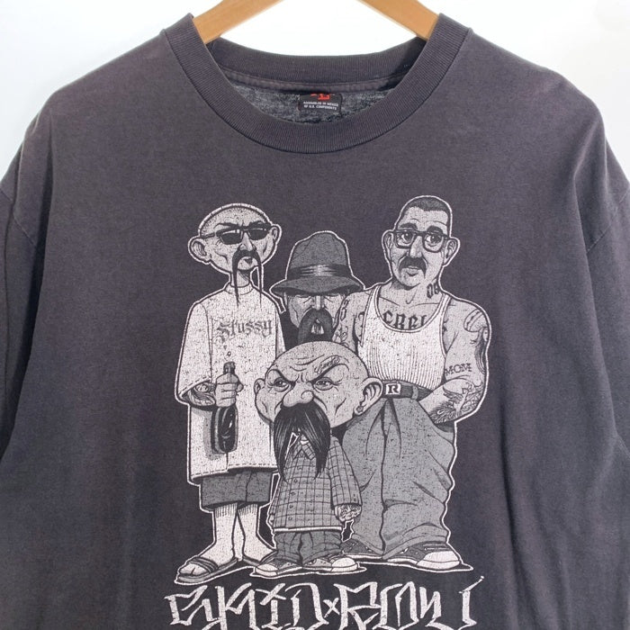 00`s Stussy ステューシー Mr.Cartoon ミスターカートゥ-ン CUSTOMADE S/S T Shirts 半袖 Tシャツ ブラック L 福生店