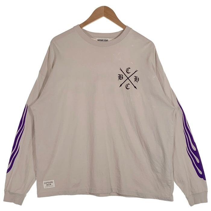 CAPTAINS HELM キャプテンズヘルム BONNIE CLYDE ボニークライド #WONDER MAKERS L/S TEE ワンダーメイカーズ 長袖 Tシャツ ロンT グレー CH23-BC-T01 SizeM 福生店