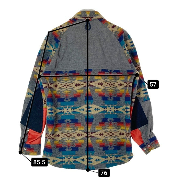 JUNYA WATANABE MAN ジュンヤワタナベ マン WJ-B002 AD2022 PENDLETON ペンドルトン ネイティブ柄 シャツジャケット ネイビー sizeS 瑞穂店