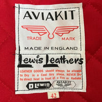 Lewis Leathers ルイスレザー 391 Lightning ライトニング ダブルライダースジャケット レッドキルティング ブラック Size42 瑞穂店