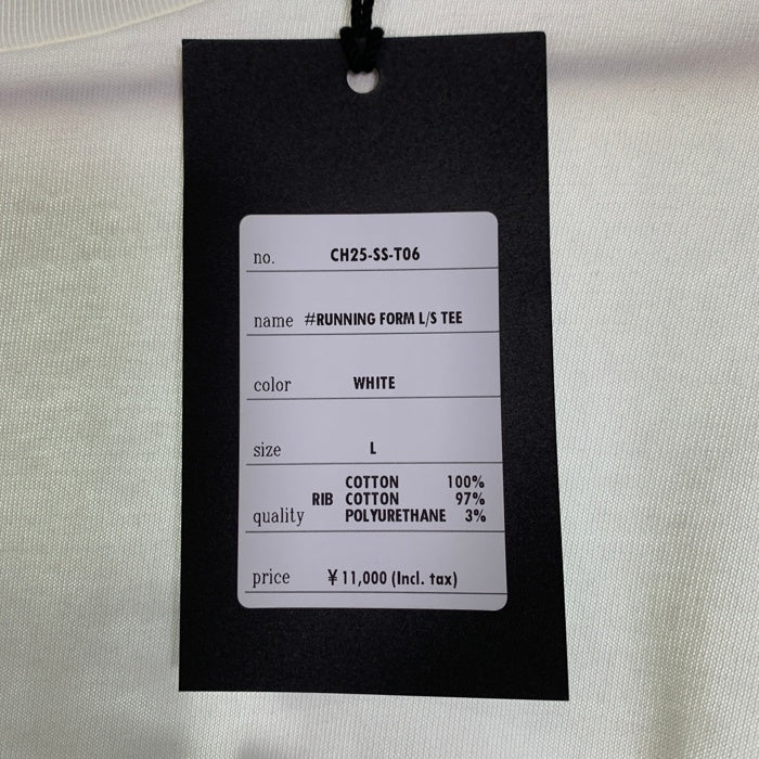 CAPTAINS HELM キャプテンズヘルム RUNNING FOAM L/S TEE ロンT ロングスリーブ ランニングフォーム 長袖 Tシャツ ホワイト CH25-SS-T06 Size L 福生店