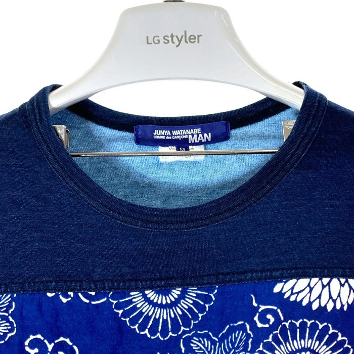 JUNYA WATANABE COMME des GARCONS MAN ジュンヤワタナベ コムデギャルソンマン WO-T023 インディゴ染め パッチワーク Tシャツ インディゴ sizeM 瑞穂店