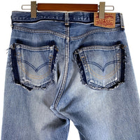 READYMADE レディメイド DENIM FLARE 再構築 ダメージ加工 デニム フレア パンツ ライトブルー RE-CO-BL-00-00-243 Size Free 福生店