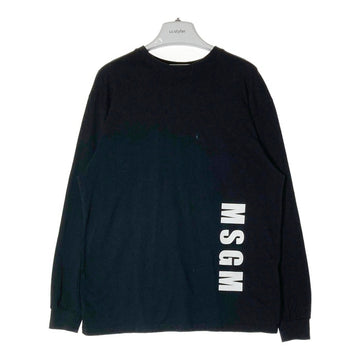 MSGM エムエスジーエム ロゴプリント ロングTシャツ ブラック sizeS 瑞穂店