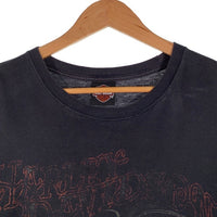 HARLEY-DAVIDSON ハーレーダビッドソン スカル バー&シールド プリントTシャツ ブラック ホンジュラス製 Size 2XL 福生店