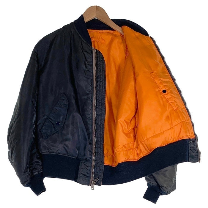 70's CONCORD INDUSTRIES コンコルドインダストリーズ MA-1 ナイロンフライトジャケット ネイビー 8279E Size L 福生店