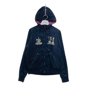 HYSTERIC GLAMOUR ヒステリックグラマー ナイロン ジップアップジャケット ブラック 内フリース 213AB04 Size M 瑞穂店