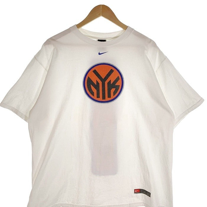 00's NIKE TEAM ナイキ NBA ニューヨーク・ニックス プリントTシャツ ホワイト メキシコ製 Size L 福生店