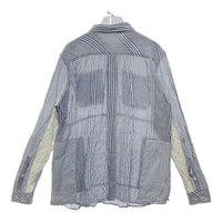 UNDERCOVERISM アンダーカバー パッチワーク ストライプ リネンシャツ ホワイト size3 瑞穂店