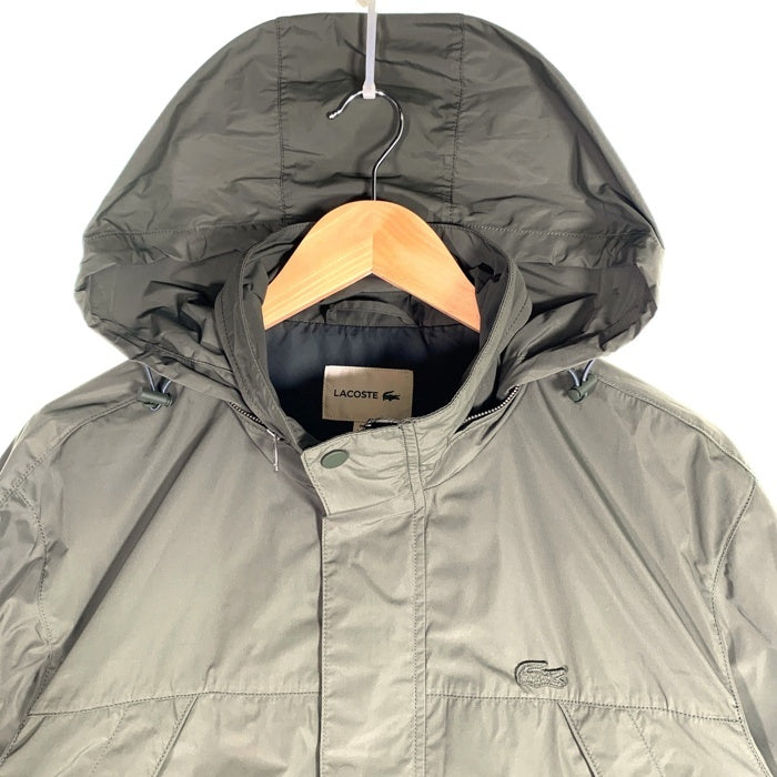LACOSTE ラコステ ハイネック 4ポケット サファリジャケット ナイロンパーカー オリーブ BH443E-52G Size US M/L 福生店