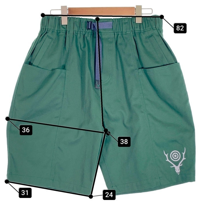 South2 West8 サウス2ウエスト8 Belted C.S. Short - Cotton Twil ベルテッド ショーツ グリーン MR732 Size L 福生店