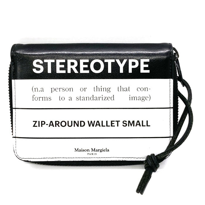 Maison Margiela メゾンマルジェラ S55UI0191 STEREOTYPE ZIP-AROUND WALLET SMALL ブラック 二つ折り財布 瑞穂店