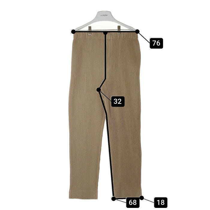 HOMME PLISSE ISSEY MIYAKE オムプリッセイッセイミヤケ SAMPLE品 プリーツ ストレートパンツ ベージュ size2 瑞穂店